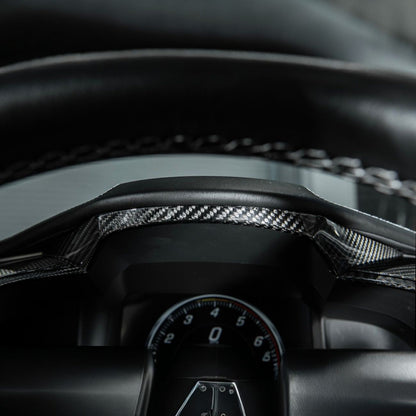 Corvette C7 Dry Carbon Fiber Gauge Cluster Trim Cover Set image 4