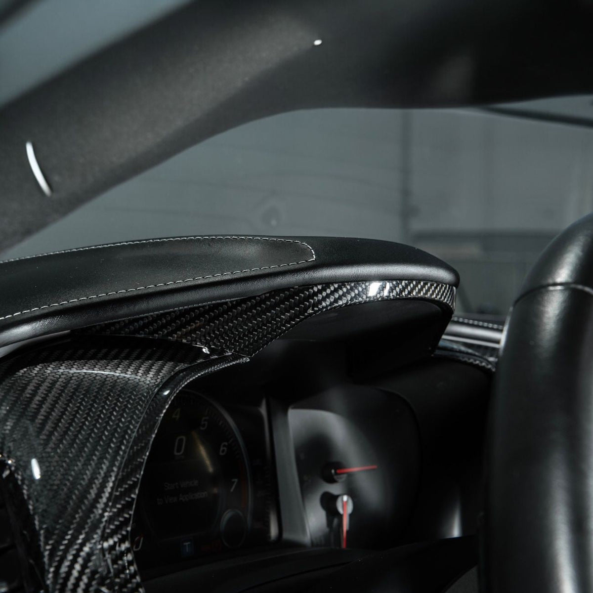 Corvette C7 Dry Carbon Fiber Gauge Cluster Trim Cover Set image 10