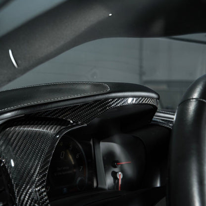Corvette C7 Dry Carbon Fiber Gauge Cluster Trim Cover Set image 10