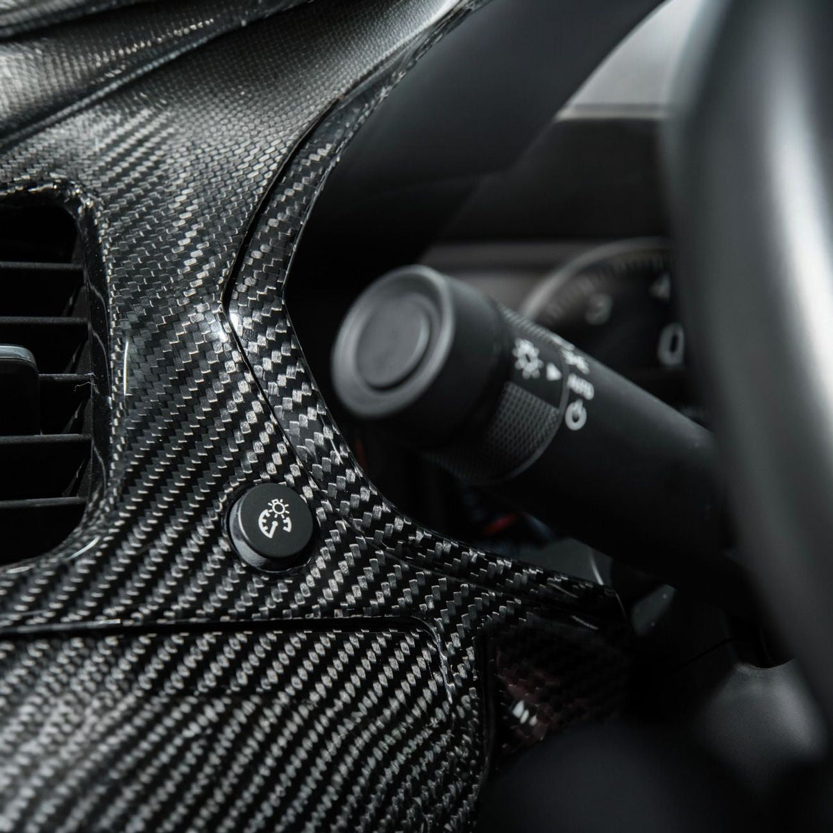 Corvette C7 Dry Carbon Fiber Gauge Cluster Trim Cover Set image 11