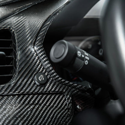Corvette C7 Dry Carbon Fiber Gauge Cluster Trim Cover Set image 11