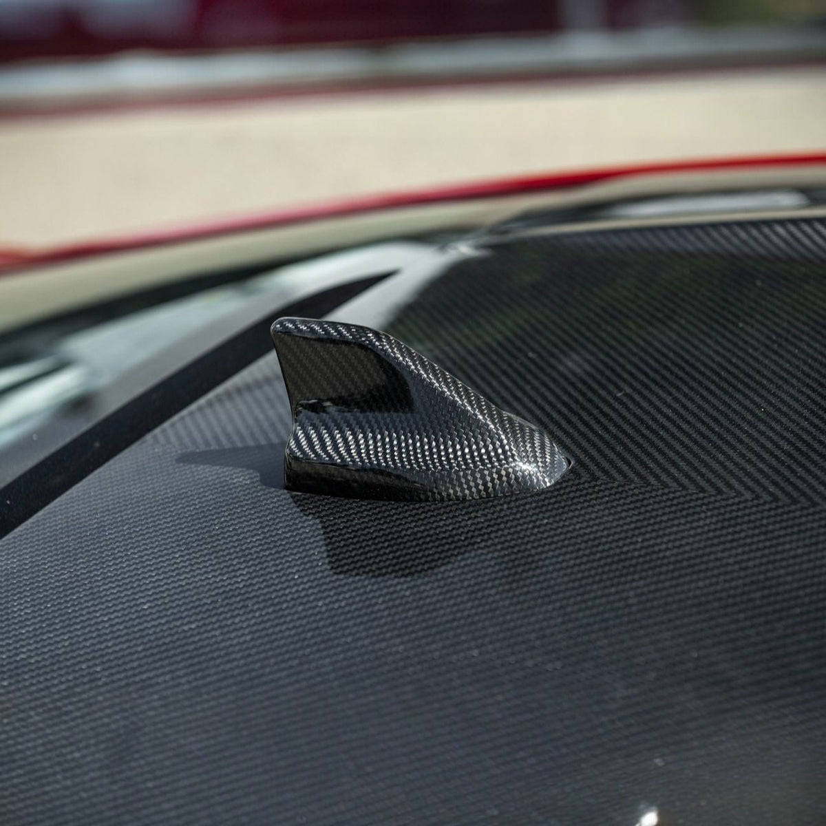 2024-Up Ford Mustang Carbon Fiber Shark Fin Roof Top Antenna Cover image 2