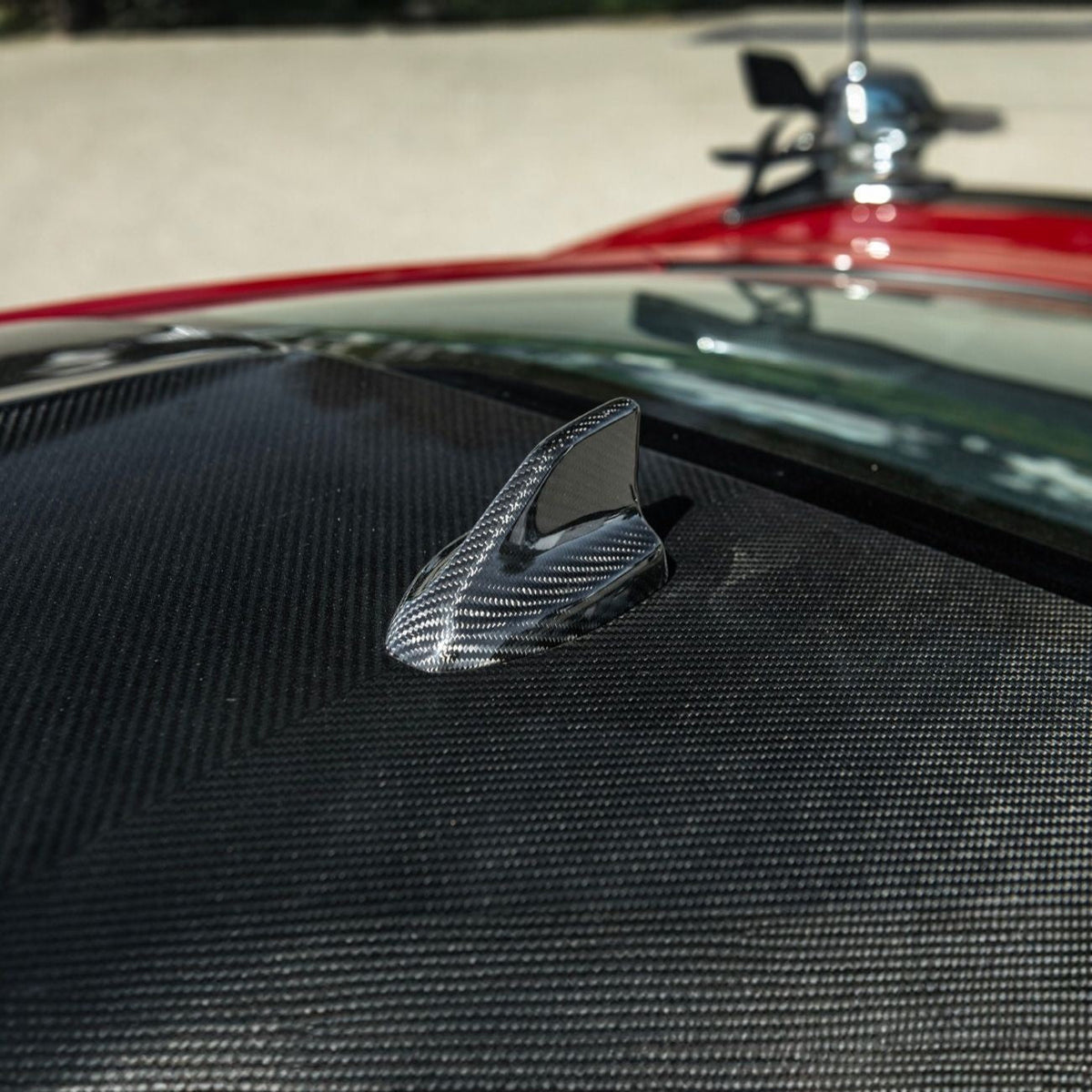 2024-Up Ford Mustang Carbon Fiber Shark Fin Roof Top Antenna Cover image 14