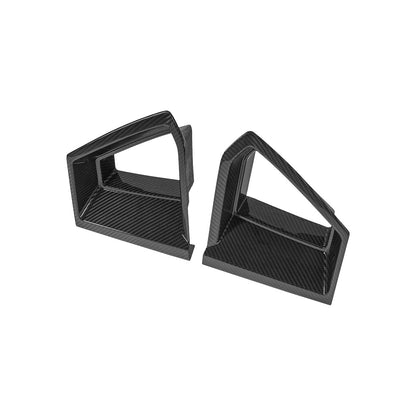 2024-Up Ford Mustang Carbon Fiber DarkHorse Style Front Grille Side Nostril Air Intake Trim Covers image 13