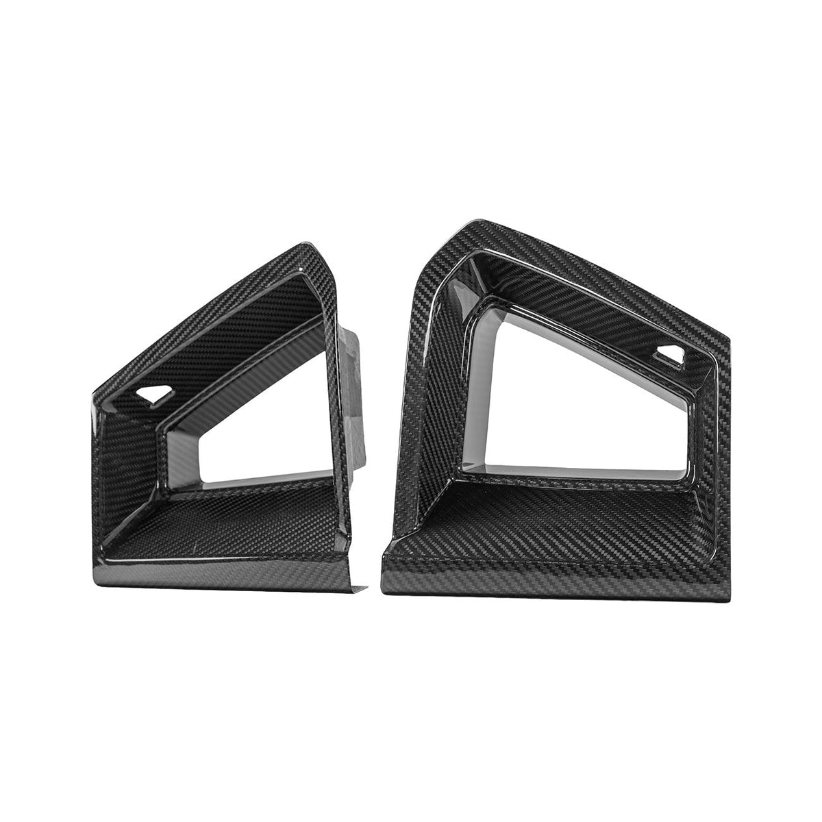 2024-Up Ford Mustang Carbon Fiber DarkHorse Style Front Grille Side Nostril Air Intake Trim Covers image 14