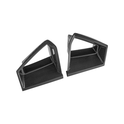 2024-Up Ford Mustang Carbon Fiber DarkHorse Style Front Grille Side Nostril Air Intake Trim Covers image 16