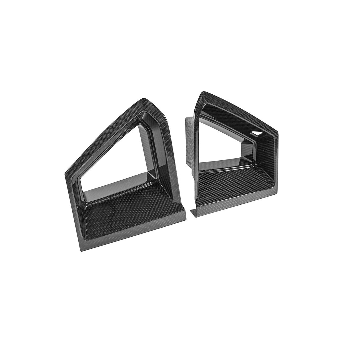 2024-Up Ford Mustang Carbon Fiber DarkHorse Style Front Grille Side Nostril Air Intake Trim Covers image 17