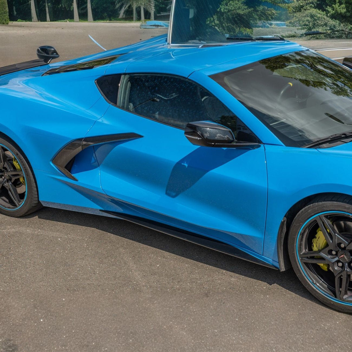 Corvette C8 Carbon Fiber GM Factory Style Replacement Side Door Scoops image 12