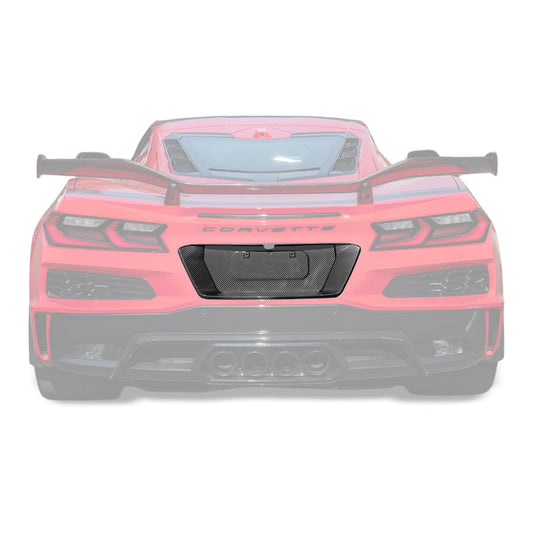 Corvette C8 Z06 DRY CARBON FIBER License Plate Backing image 1