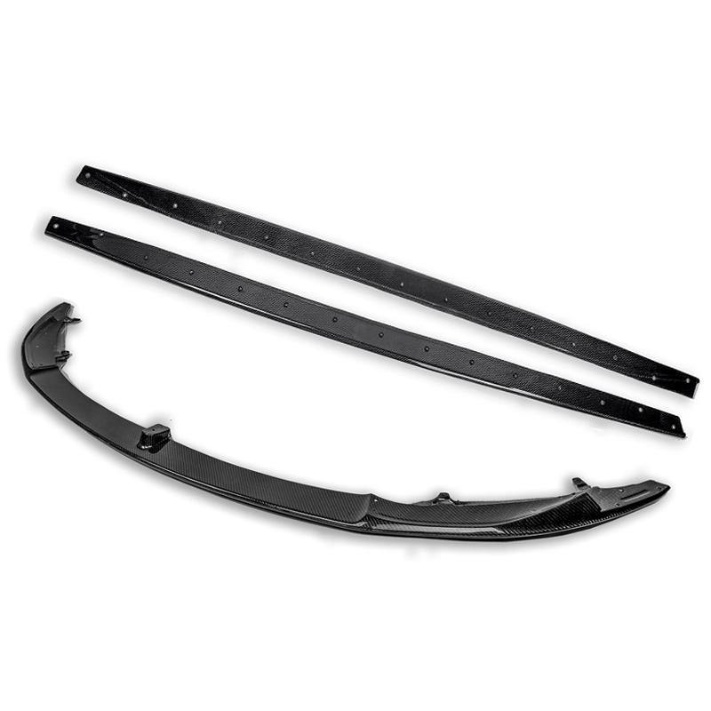 2014-20 BMW F80 M3 Carbon Fiber Front Splitter & Side Skirts image 1