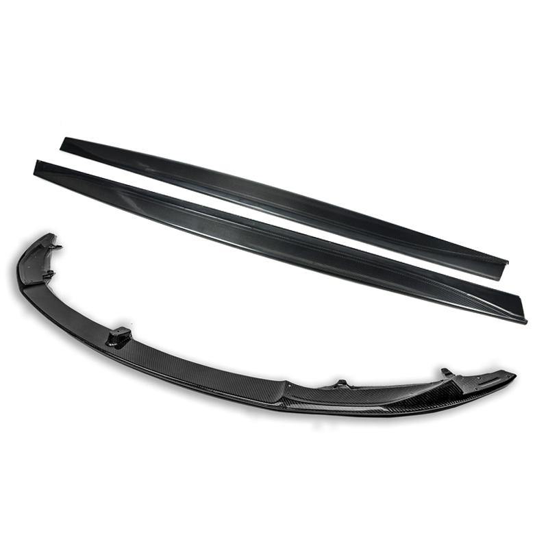 2015-20 BMW F82 M4 Carbon Fiber Front Splitter W/ Side Skirts image 1