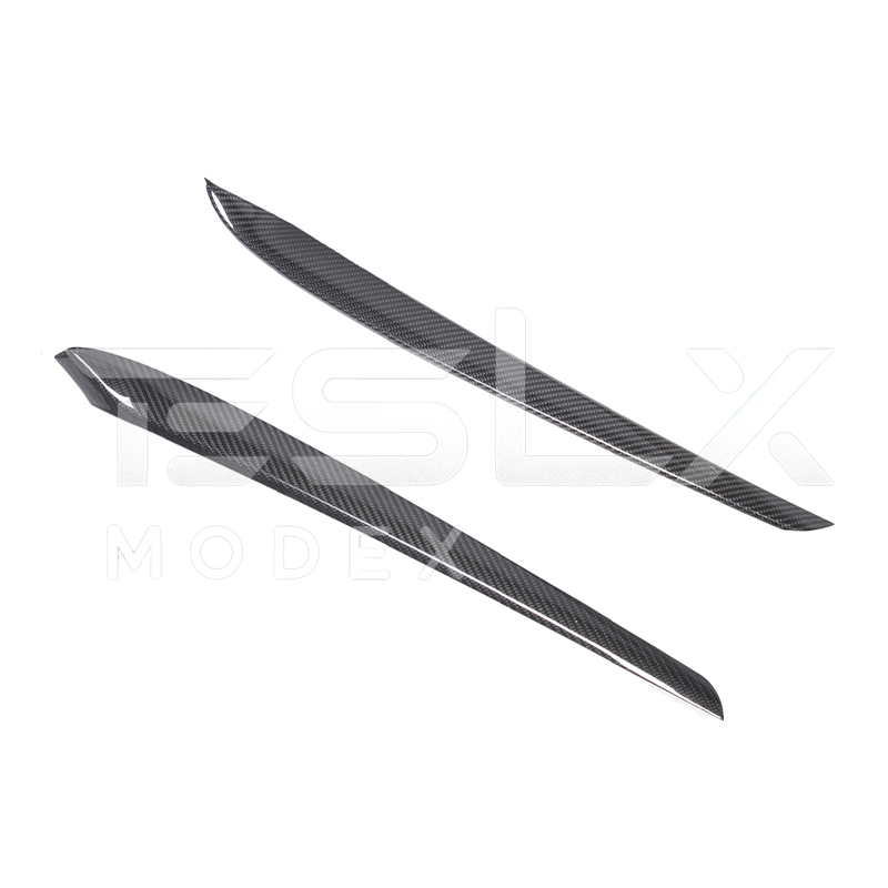 2020-23 Tesla Model 3 20-24 Y Carbon Fiber Interior Door Trim Panel Cover image 1