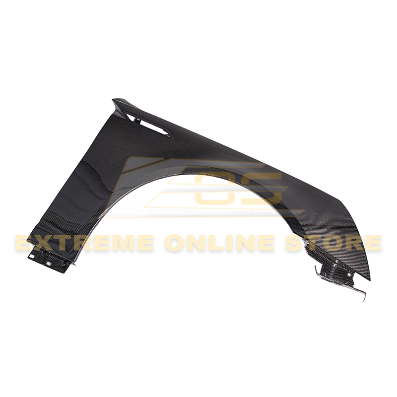 2009-15 Cadillac CTS-V Carbon Fiber Front Side Fender Trim Cover image 1