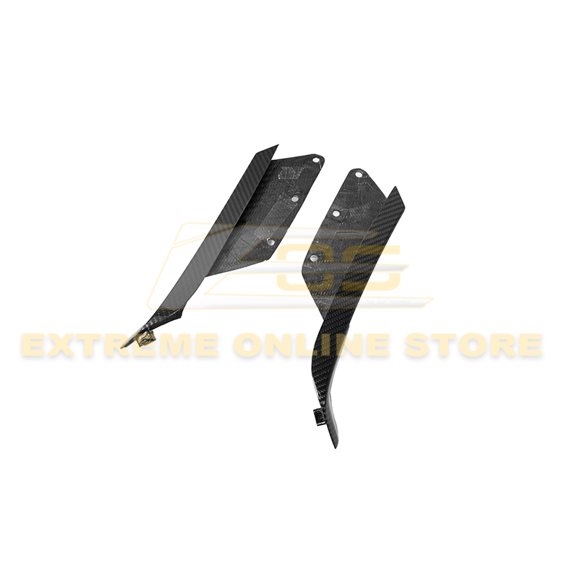 Corvette C7 Z06 DRY CARBON FIBER Side Rocker Panel Brake Scoop Vent Covers image 2