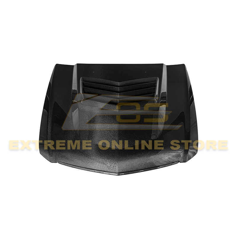 2009-15 Cadillac CTS-V Carbon Fiber Middle Vented Front Bumper Hood image 1
