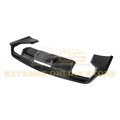 2016-19 Cadillac CTS-V Carbon Fiber Rear Valance Diffuser Lip Cover image 1