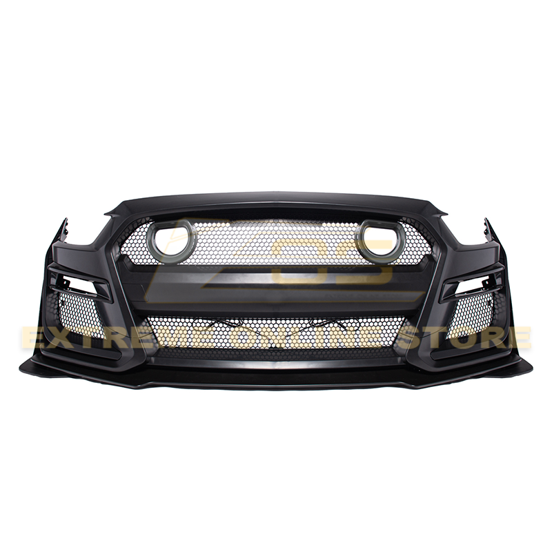 2015-17 Ford Mustang GT500 Conversion Front Bumper Kit (W/LED Grille) image 1