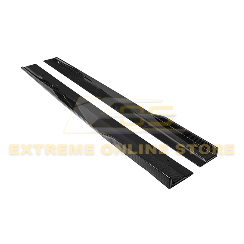 2013-17 Chevrolet SS Carbon Fiber Side Skirts Rocker Panel image 1