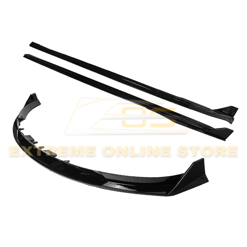 2017-23 Tesla Model 3 Track Front Lip Splitter Side Skirts image 1