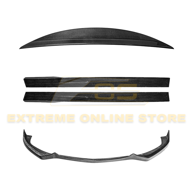 2013-15 Chevrolet SS Carbon Fiber Front Lip Splitter Side Skirts Rear Spoiler image 1