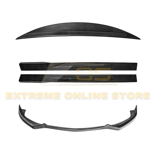 2013-15 Chevrolet SS Carbon Fiber Front Lip Splitter Side Skirts Rear Spoiler image 1