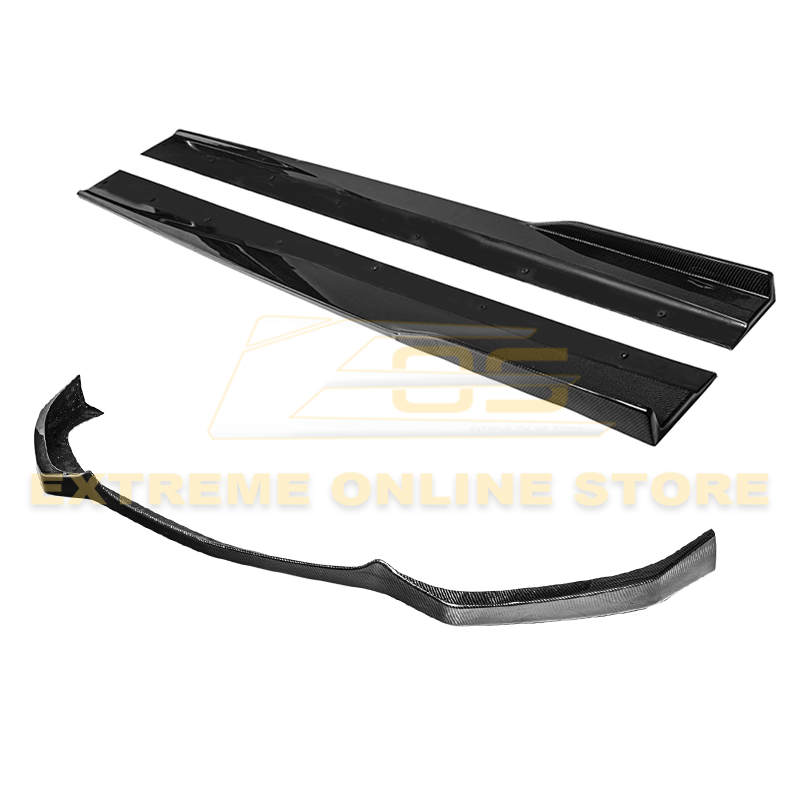 2013-15 Chevrolet SS Carbon Fiber Front Bumper Lip Splitter Side Skirts image 1