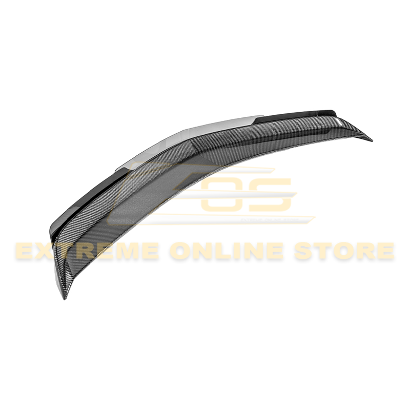 2016-19 Cadillac CTS-V Carbon Fiber Rear Trunk Wing Wickerbill Spoiler image 1