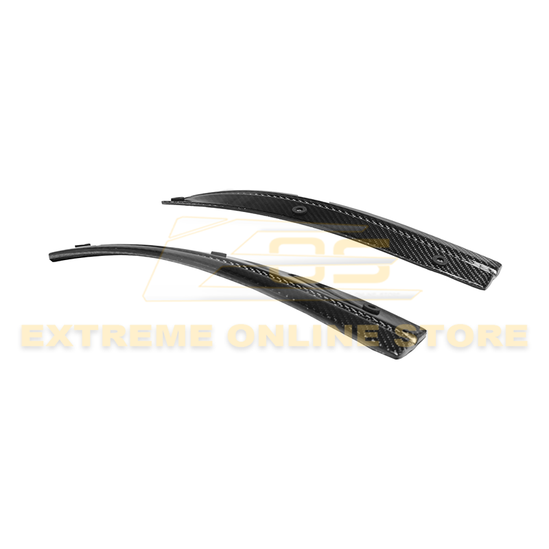 2016-19 Cadillac CTS-V Dry Carbon Fiber Front Splitter Side Wheel Arch image 1