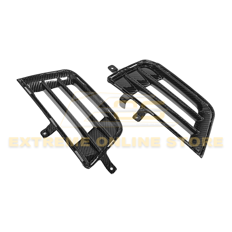 2016-19 Cadillac ATS-V Dry Carbon Fiber Front Grille Accent Bezel Insert image 1