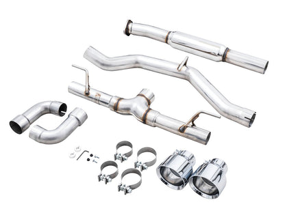 AWE Track Edition Exhaust for Subaru BRZ / Toyota GR86 / Toyota 86 / Scion FR-S - Chrome Silver Tips image 7