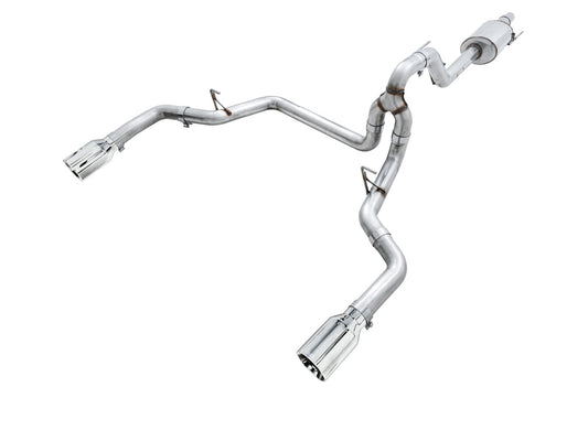 AWE 0FG Dual Exit Exhaust for '15-'20 F-150 - 5 Chrome Silver Tips image 1