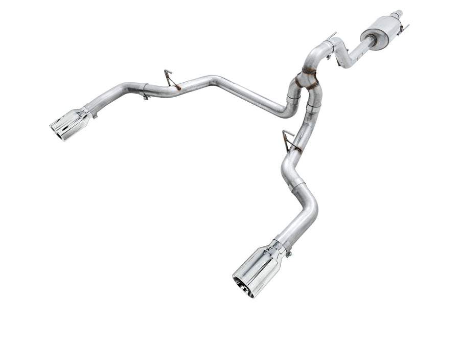 AWE 0FG Dual Exit Exhaust for '15-'20 F-150 - 5 Chrome Silver Tips image 1