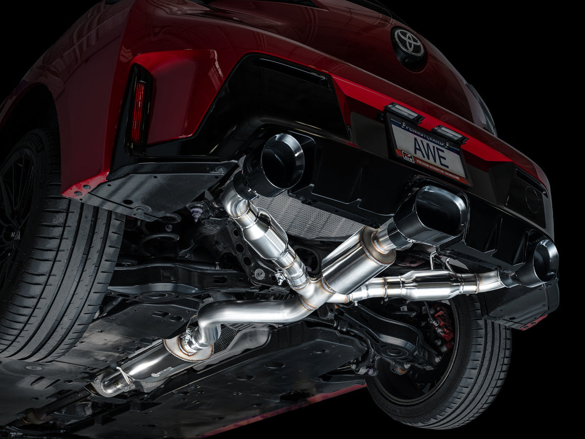 AWE Touring Edition Exhaust for GR Corolla - Diamond Black Tips image 16