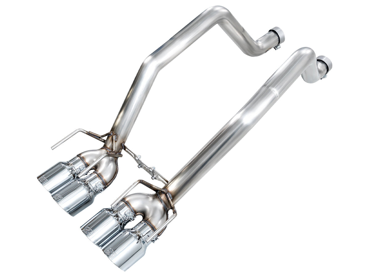 AWE Track Edition Axleback Exhaust for C6 Chevrolet Corvette Z06/ZR1 - Chrome Silver Tips image 1