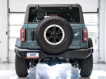 AWE 0FG Catback Exhaust for Ford Bronco with BashGuard™ - Dual 4.5 Diamond Black Tips image 5