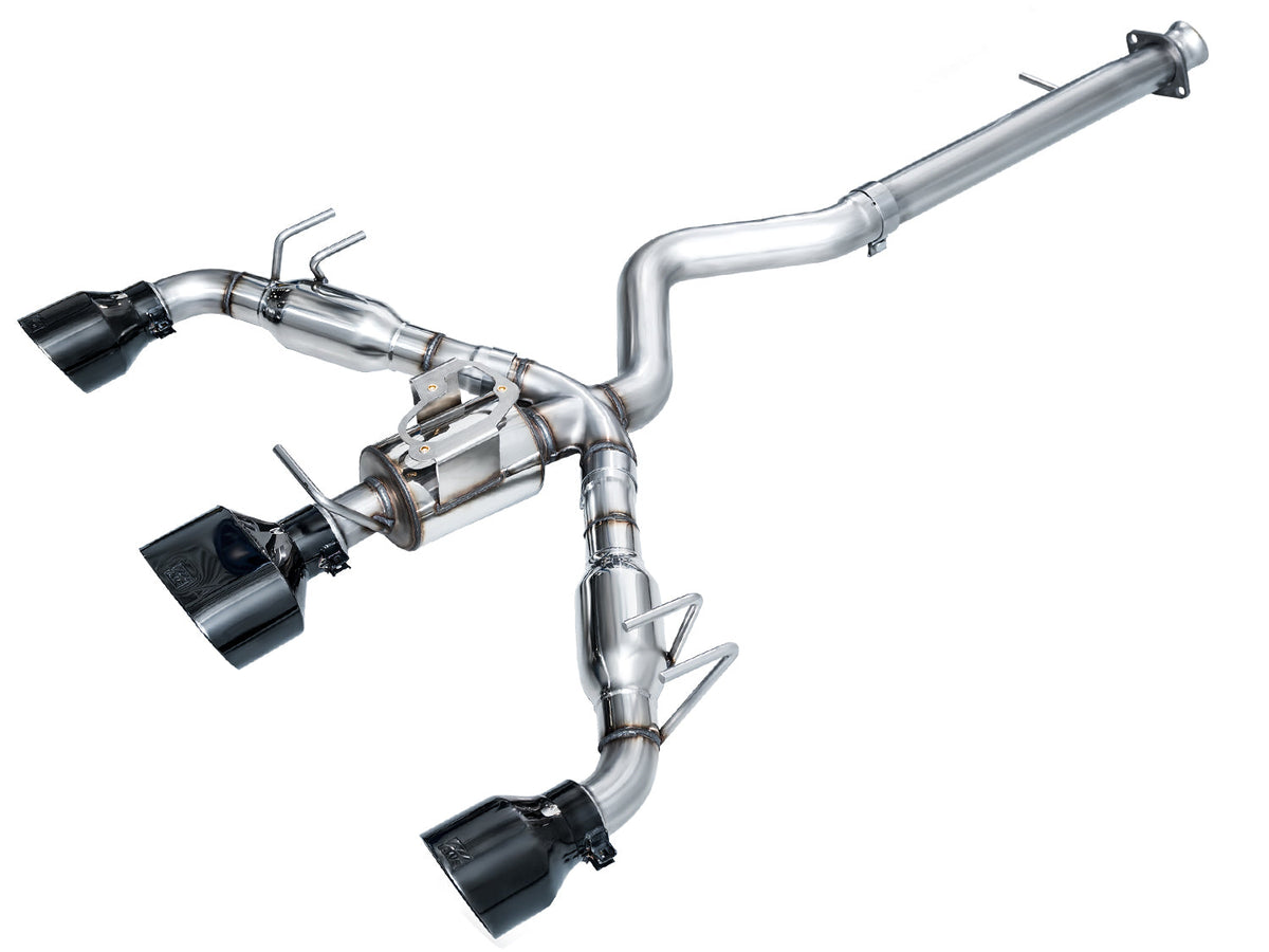AWE Track Edition Exhaust for GR Corolla - Diamond Black Tips image 1