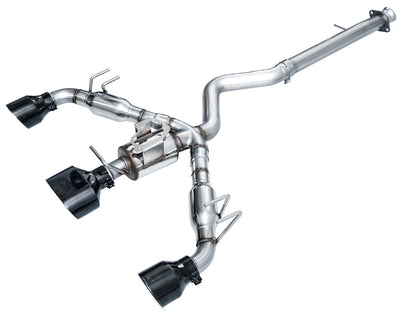 AWE Track Edition Exhaust for GR Corolla - Diamond Black Tips image 1