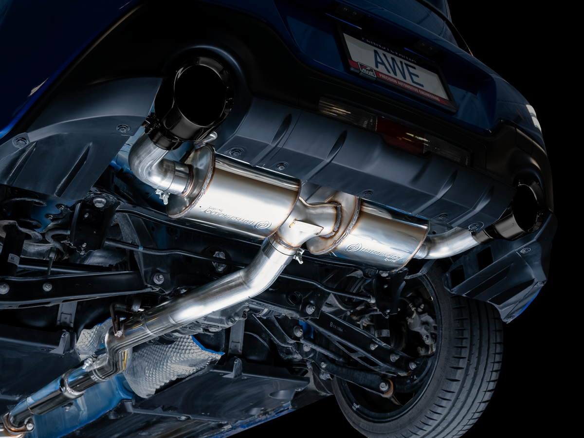 AWE Touring Edition Exhaust for Subaru BRZ / Toyota GR86 / Toyota 86 / Scion FR-S - Diamond Black Tips image 3