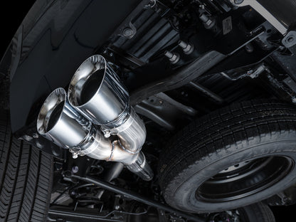 AWE 0FG Exhaust for 3rd Gen Toyota Tundra - Dual Chrome Silver Tips image 4