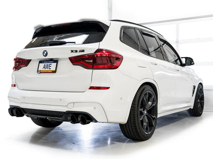 AWE Valved SwitchPath™ Axleback Exhaust for BMW F97 X3 M / F98 X4 M - Diamond Black Tips image 3