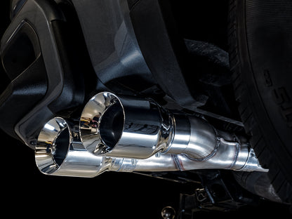 AWE 0FG Catback Dual Side Exit Exhaust for 4th Gen Silverado/Sierra 1500 5.3L (Flat Bumper) - Chrome Silver Tips image 5