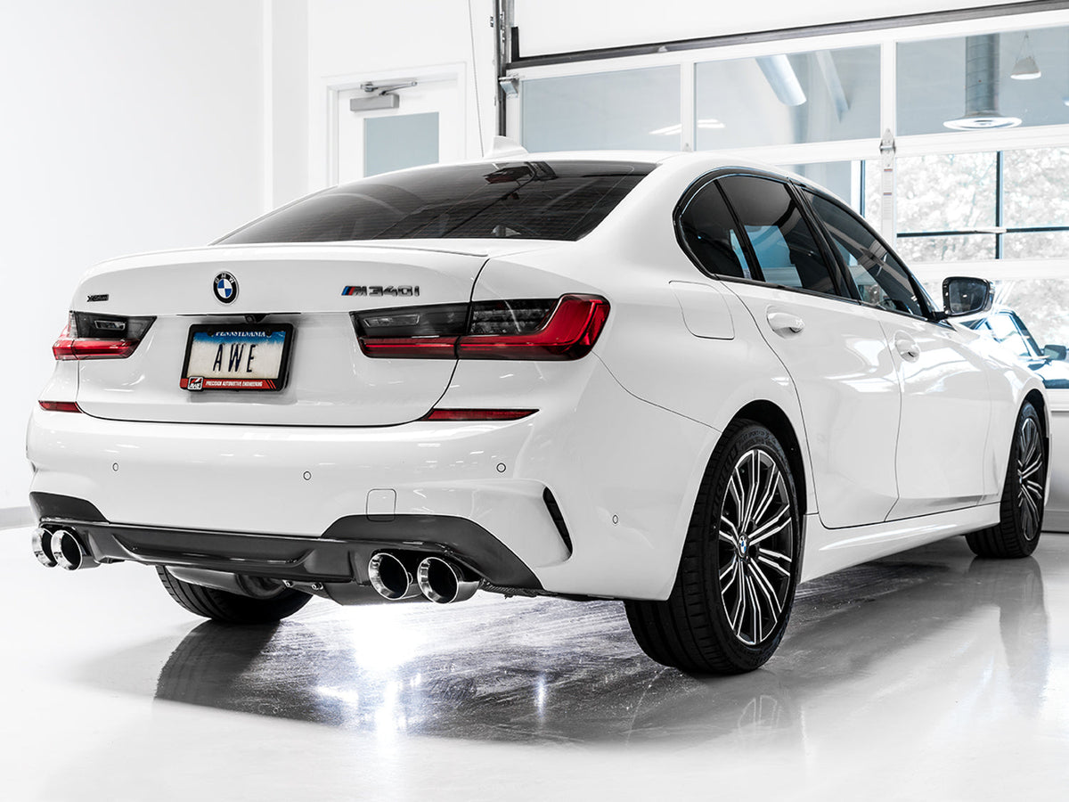 AWE Resonated Touring Edition Exhaust for G2X M340i / M440i - Chrome Silver image 3