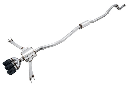 AWE Touring Edition Exhaust for 10th Gen Civic Si Coupe / Sedan (includes Front Pipe) - Triple Diamond Black Tips image 1