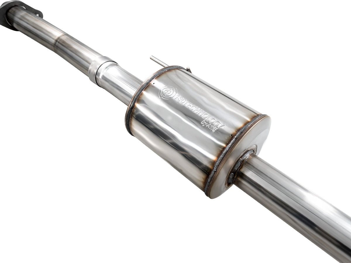 AWE 0FG Dual Side Exit Exhaust for Ford F-150 Regular Cab - 4.5 Chrome Silver Tips image 12