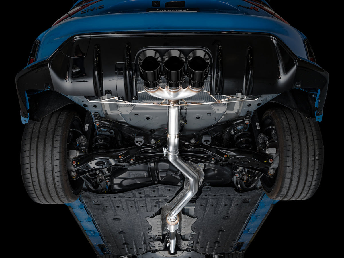 AWE Track Edition Exhaust for FL5 Civic Type R - Triple Diamond Black Tips image 12