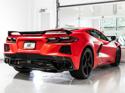 AWE Track Edition Exhaust for C8 Corvette -- Diamond Black Tips image 2