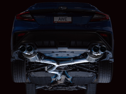 AWE Touring Edition Exhaust for VB Subaru WRX - Chrome Silver Tips image 8