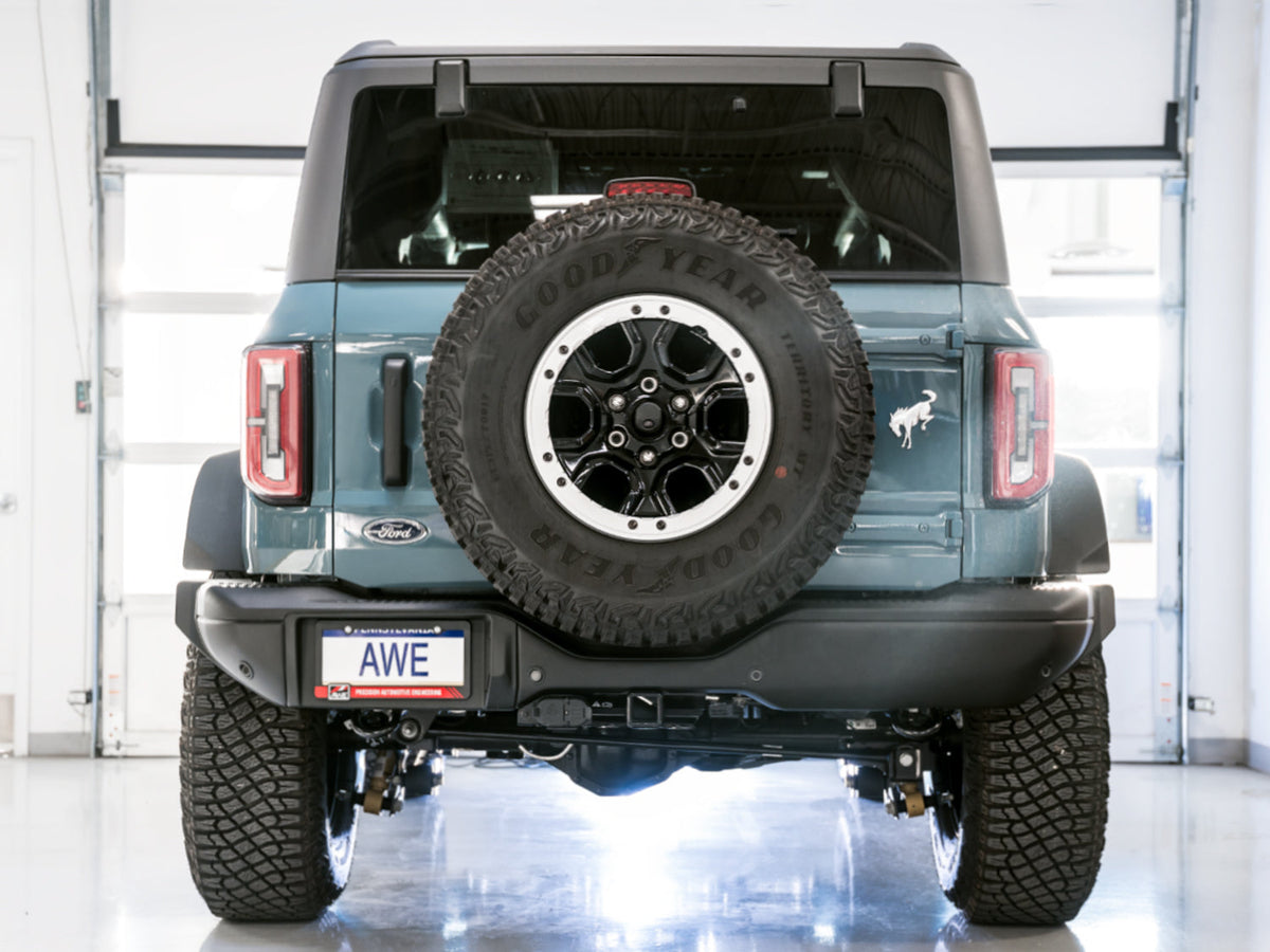 AWE 0FG Catback Exhaust for Ford Bronco with BashGuard™ - no tips image 7