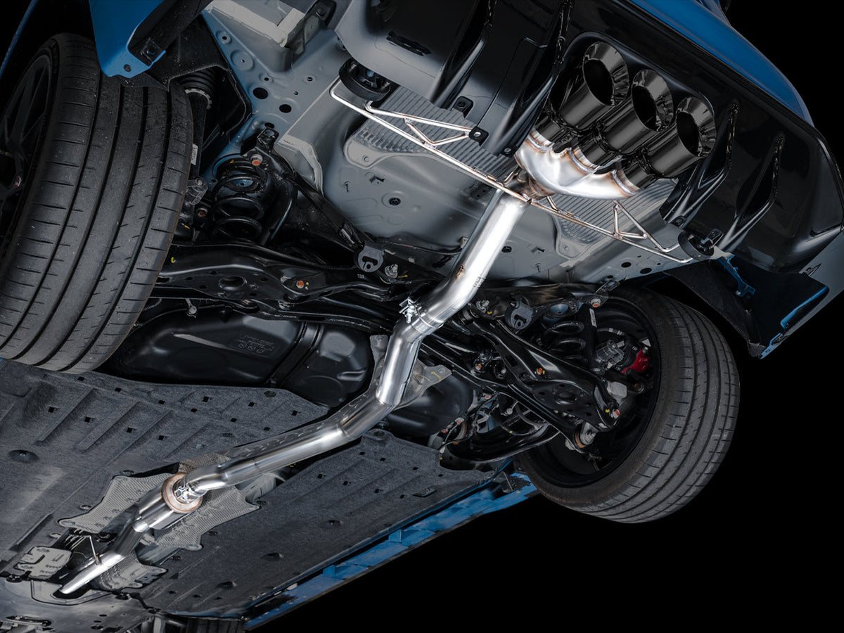 AWE Track Edition Exhaust for FL5 Civic Type R - Triple Diamond Black Tips image 11