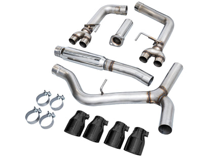 AWE Track Edition Exhaust for VB Subaru WRX - Diamond Black Tips image 14
